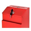 Adiroffice Wall Mountable Steel Locking Suggestion Box, Red, PK2 ADI631-01-RED-2pk